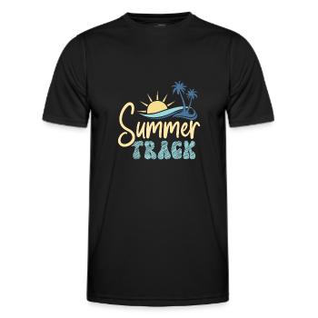 Summer Track - Men's Functional T-Shirt - black - Front - AI Model Male 178 dark (178cm)