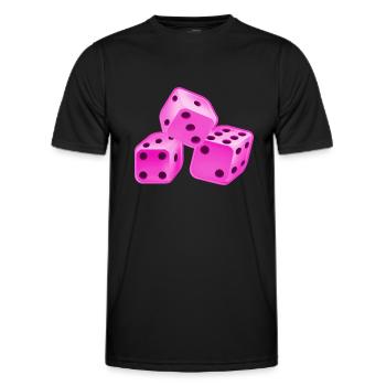 Dice pink - Men's Functional T-Shirt - black - Front - AI Model Male 178 dark (178cm)