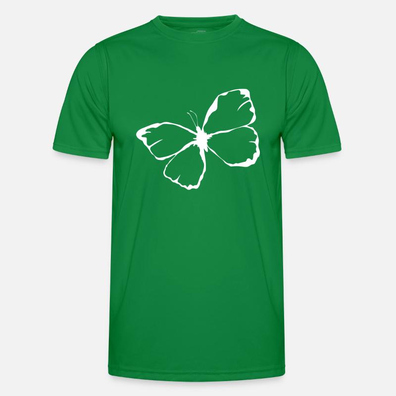 Papillon illustré blanc T-shirt sport Homme