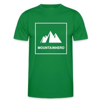 Mountaineering Alpinist Mountain climbing high alpine - Men's Functional T-Shirt - kelly green - Front - AI Model Male 178 dark (178cm)