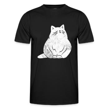 Cats Cat Cat - Men's Functional T-Shirt - black - Front - AI Model Male 178 dark (178cm)
