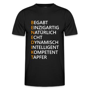 Benedikt Name Geschenk - Männer Funktions-T-Shirt - Schwarz - Vorne - AI Model Male 178 dark (178cm)