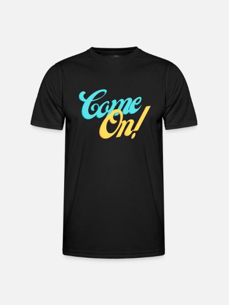 Kom nu! Kom nu med os! - Funktionsshirt til herrer - sort