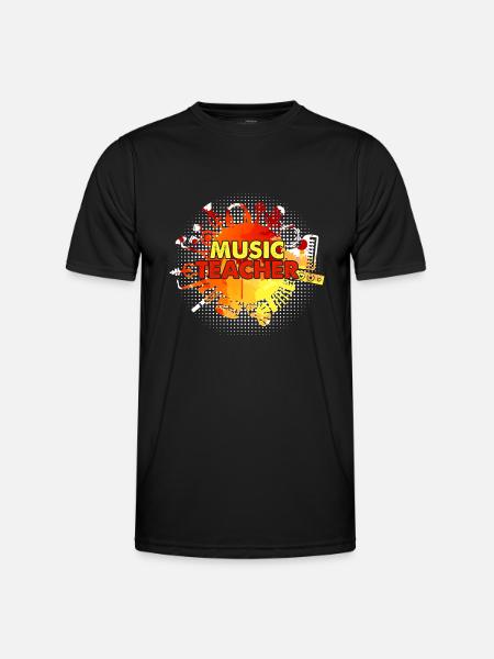 Funny Music Teacher - Men's Functional T-Shirt - black