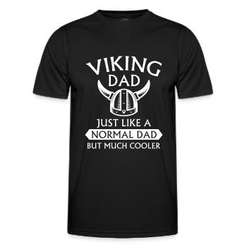 Viking Dad - Men's Functional T-Shirt - black - Front - AI Model Male 178 dark (178cm)