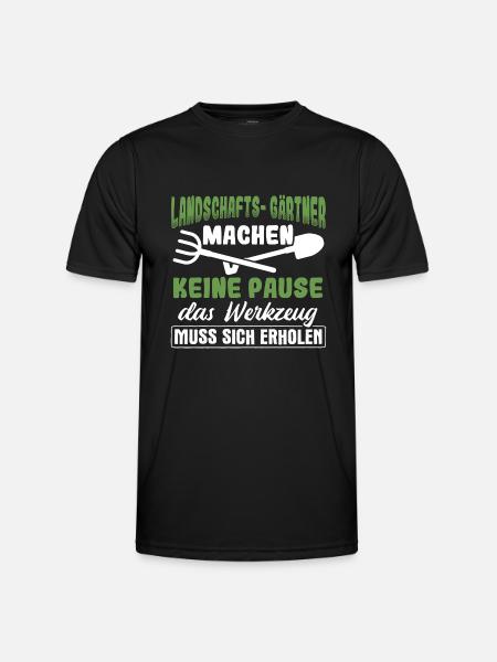 Garten Gärtner Galabau - Männer Funktions-T-Shirt - Schwarz