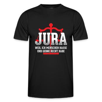 Jura Anwalt - Männer Funktions-T-Shirt - Schwarz - Vorne - AI Model Male 178 dark (178cm)