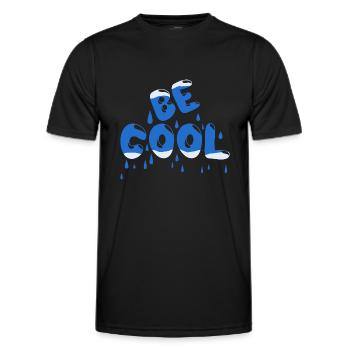 Be cool again - Men's Functional T-Shirt - black - Front - AI Model Male 178 dark (178cm)