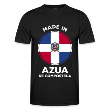 République dominicaine - T-shirt sport Homme - noir - Devant - AI Model Male 178 dark (178cm)