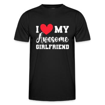 Paare Liebe Herz Freund Geschenkidee Beziehung - Männer Funktions-T-Shirt - Schwarz - Vorne - AI Model Male 178 dark (178cm)