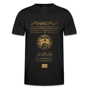 Algerischer Pass - Männer Funktions-T-Shirt - Schwarz - Vorne - AI Model Male 178 dark (178cm)