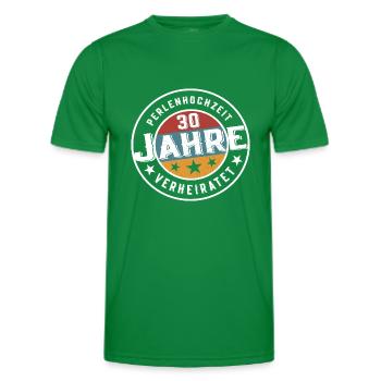 Perlenhochzeit 30 Jahre Verheiratet Hochzeit - Männer Funktions-T-Shirt - Kelly Green - Vorne - AI Model Male 178 dark (178cm)