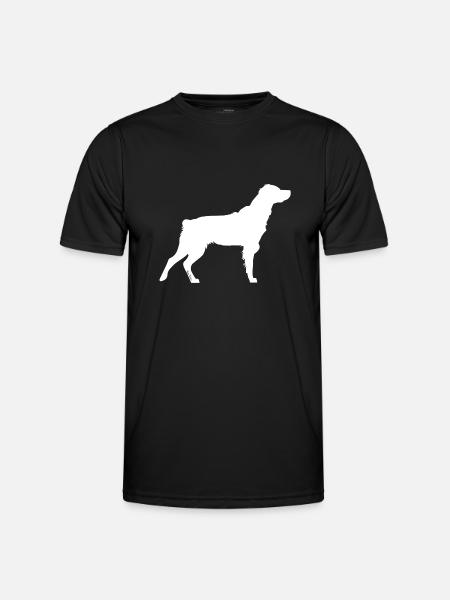 Rainbow Brittany Spaniel White - Men's Functional T-Shirt - black