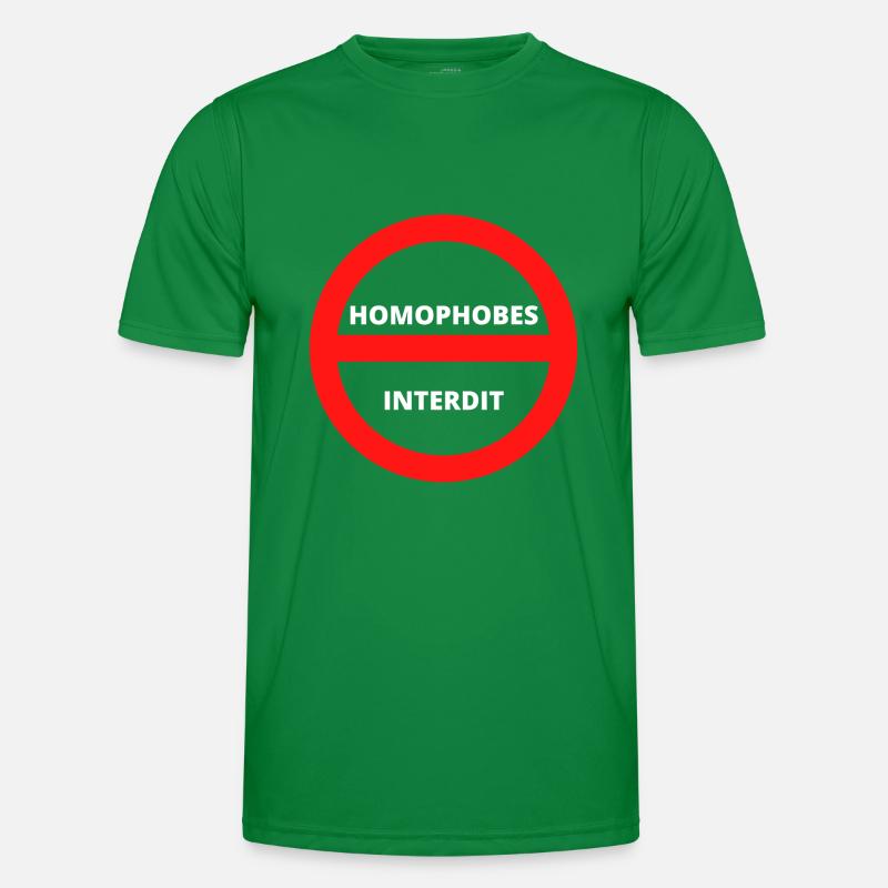 HOMOPHOBES INTERDIT T-shirt sport Homme