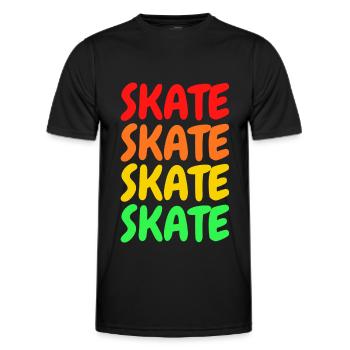 Skate - Männer Funktions-T-Shirt - Schwarz - Vorne - AI Model Male 178 dark (178cm)