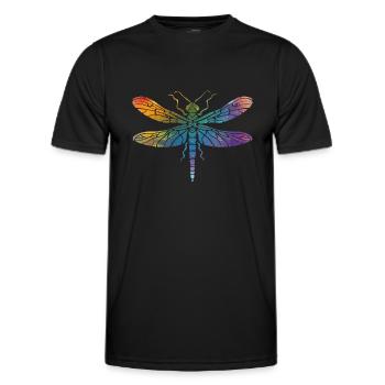 Libellule - T-shirt sport Homme - noir - Devant - AI Model Male 178 dark (178cm)