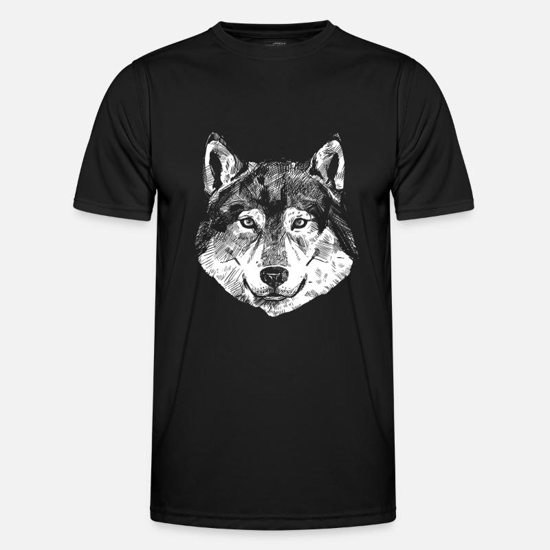 Wolf - Men's Functional T-Shirt - black