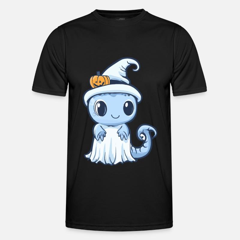 Echse Halloween Comic Geist - Männer Funktions-T-Shirt - Schwarz