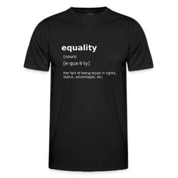 Equality - Men's Functional T-Shirt - black - Front - AI Model Male 178 dark (178cm)