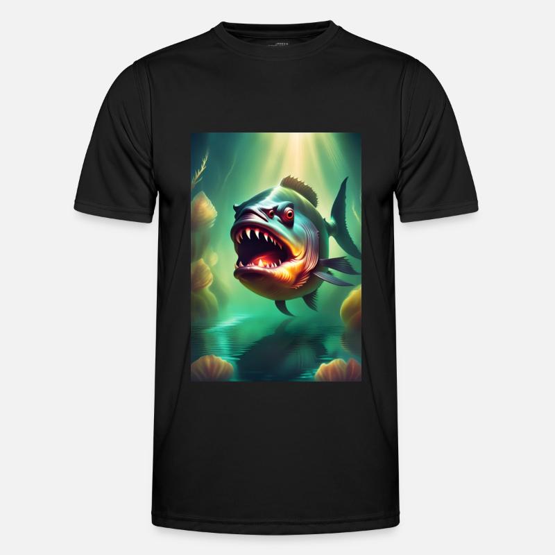 Abnorme Monsterfische Männer Funktions-T-Shirt