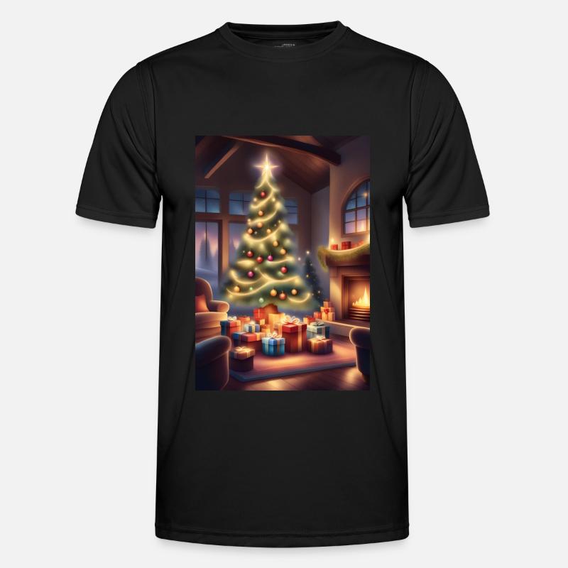 Maison de Noël confortable T-shirt sport Homme