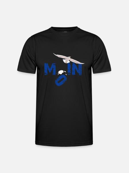 Moin Möwenschiss Original - Männer Funktions-T-Shirt - Schwarz