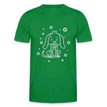 kleiner süßer Baby Hund - Männer Funktions-T-Shirt - Kelly Green - Vorne - AI Model Male 178 dark (178cm)