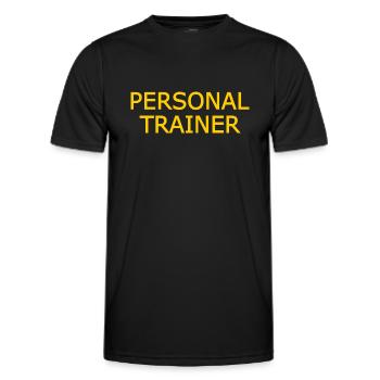 Personal trainer - T-shirt sport Homme - noir - Devant - AI Model Male 178 dark (178cm)