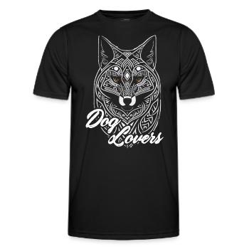 Hundeliebhaber. Hundeliebhaber .Zitat Hund. - Männer Funktions-T-Shirt - Schwarz - Vorne - AI Model Male 178 dark (178cm)