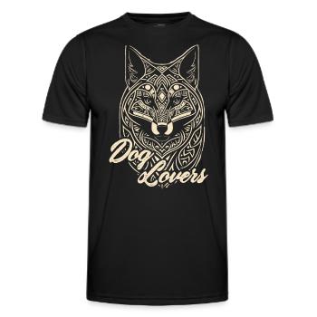 Hundeliebhaber, Illustration, Hundeliebhaber. - Männer Funktions-T-Shirt - Schwarz - Vorne - AI Model Male 178 dark (178cm)