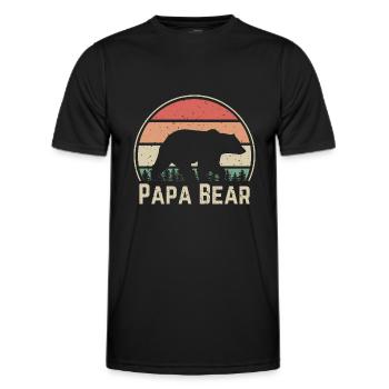 Papa Ours Meilleur papa Ours Ours Papa Ours - T-shirt sport Homme - noir - Devant - AI Model Male 178 dark (178cm)