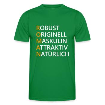 Roman Name Geschenk - Männer Funktions-T-Shirt - Kelly Green - Vorne - AI Model Male 178 dark (178cm)