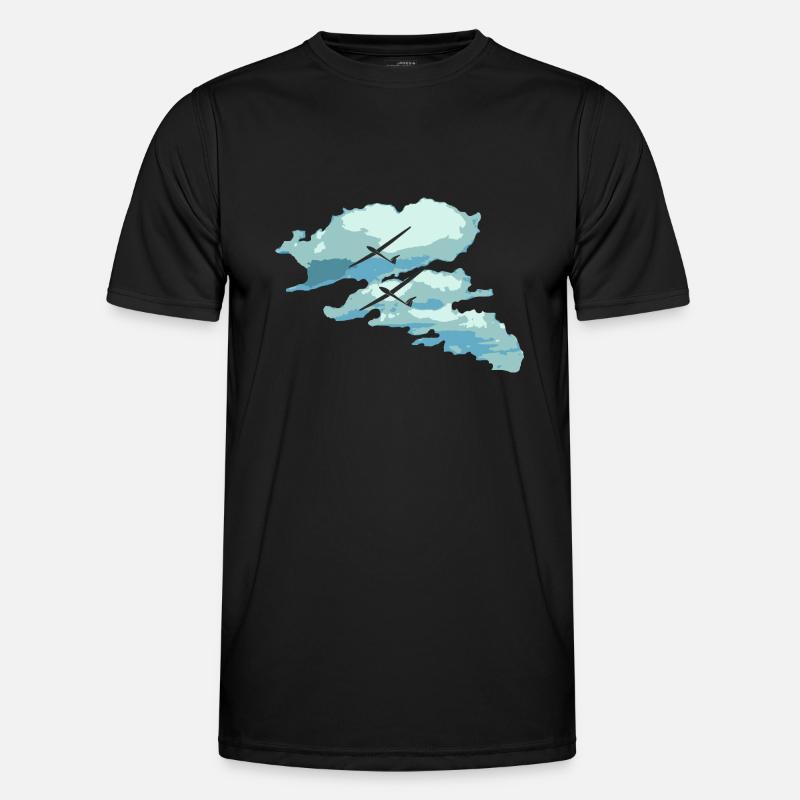 Clouds glider gift pilot cross-country flight Men's Functional T-Shirt