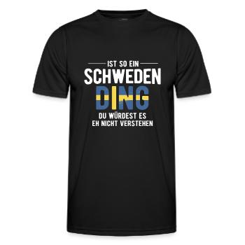 Ist So Ein Schweden Ding Schweden - Männer Funktions-T-Shirt - Schwarz - Vorne - AI Model Male 178 dark (178cm)