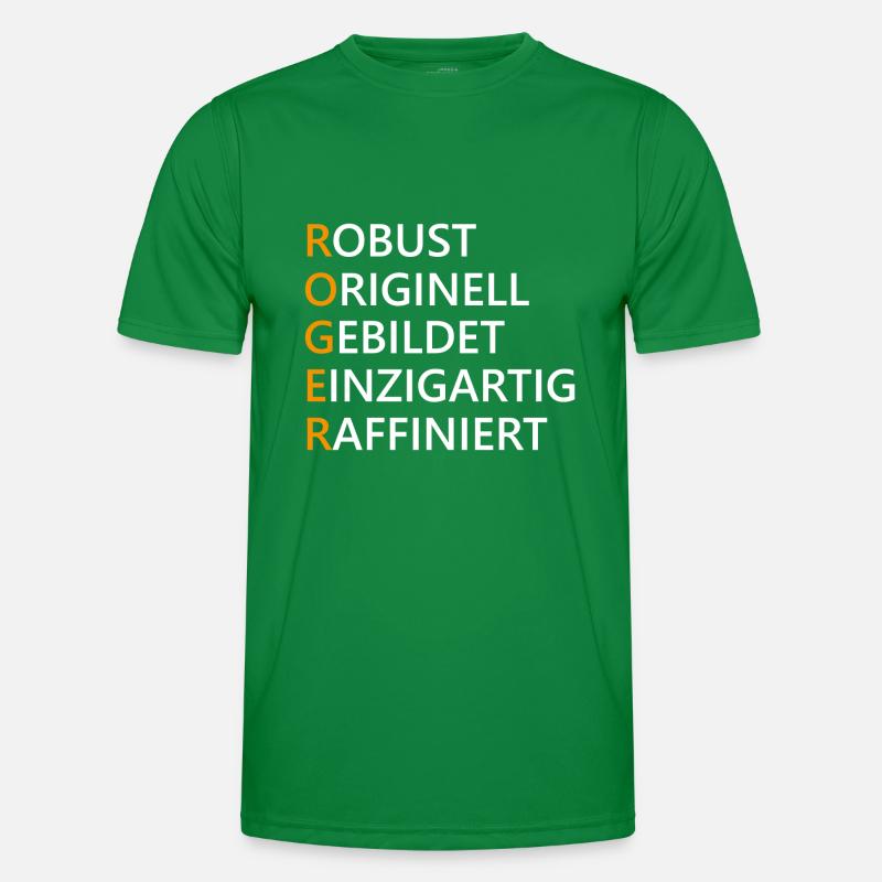 Roger Name Geschenk Männer Funktions-T-Shirt