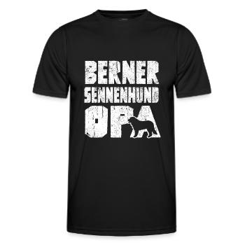Bernese Mountain Dog OPA - Men's Functional T-Shirt - black - Front - AI Model Male 178 dark (178cm)