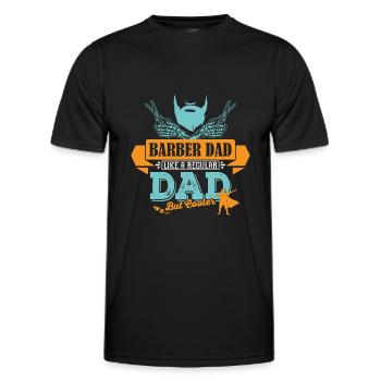 Friseur Vater Papa cooler - Männer Funktions-T-Shirt - Schwarz - Vorne - AI Model Male 178 dark (178cm)