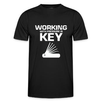 Cambrioleur Serrurier Technicien de Verrouillage Conception - T-shirt sport Homme - noir - Devant - AI Model Male 178 dark (178cm)