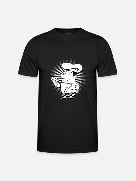 Cook Cartoon - Men's Functional T-Shirt - black