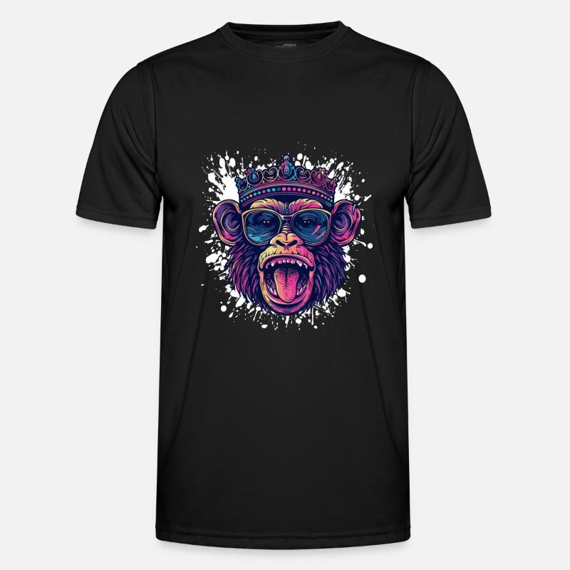 Monkey Birthday Funny Party - Men's Functional T-Shirt - black