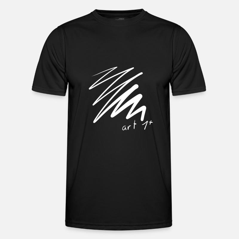 Kunst Linien - Männer Funktions-T-Shirt - Schwarz