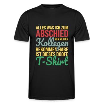 Kollegen Abschied - Männer Funktions-T-Shirt - Schwarz - Vorne - AI Model Male 178 dark (178cm)