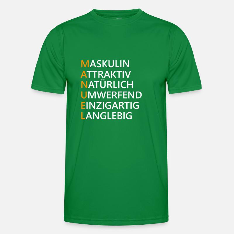 Manuel Name Geschenk Männer Funktions-T-Shirt