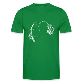 Angeln - Männer Funktions-T-Shirt - Kelly Green - Vorne - AI Model Male 178 dark (178cm)