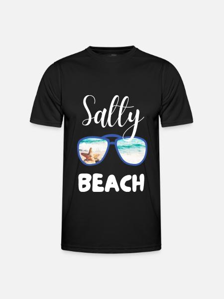 SALTY BEACH - Men's Functional T-Shirt - black