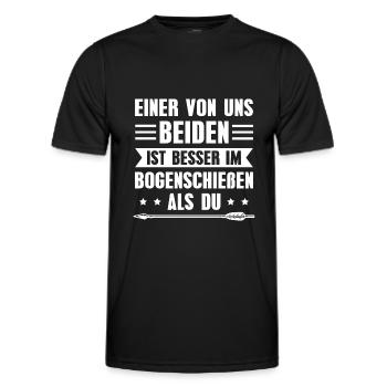 Bogensport Bogenschießen Schützenverein - Männer Funktions-T-Shirt - Schwarz - Vorne - AI Model Male 178 dark (178cm)