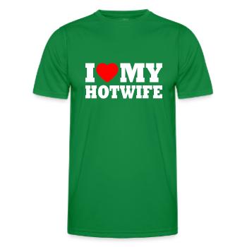 I love my hotwife - Männer Funktions-T-Shirt - Kelly Green - Vorne - AI Model Male 178 dark (178cm)