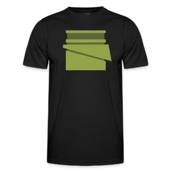 Bambou moderne 01 - T-shirt sport Homme - noir - Devant - AI Model Male 178 dark (178cm)