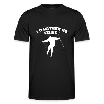 I'd Rather Be Skiing - Men's Functional T-Shirt - black - Front - AI Model Male 178 dark (178cm)