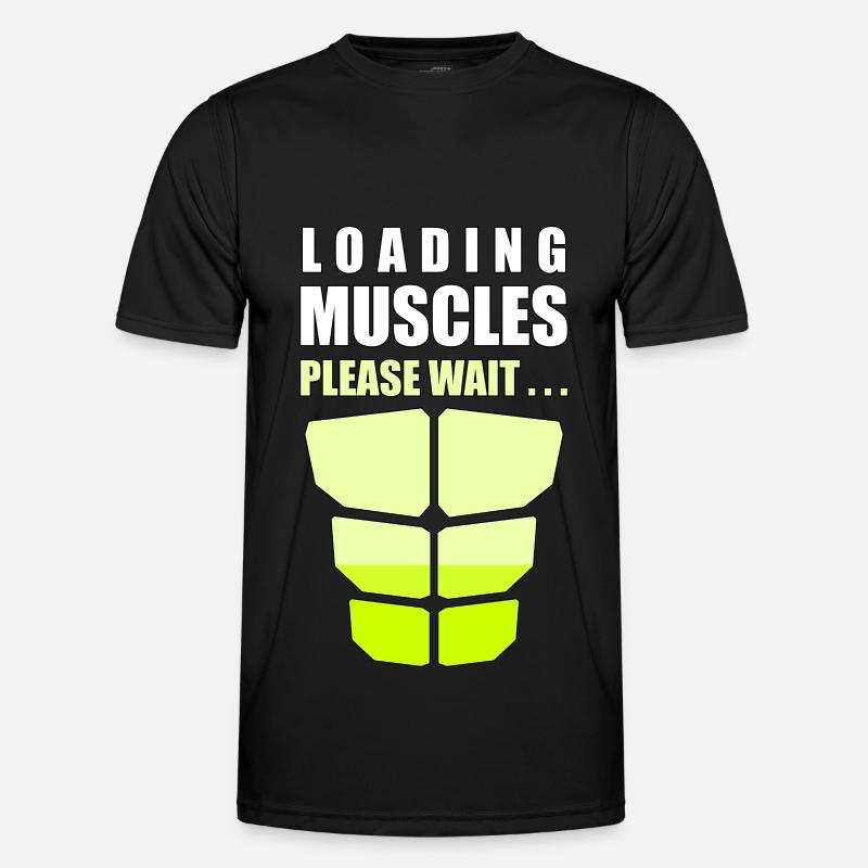 Loading muscles please wait - Men's Functional T-Shirt - black